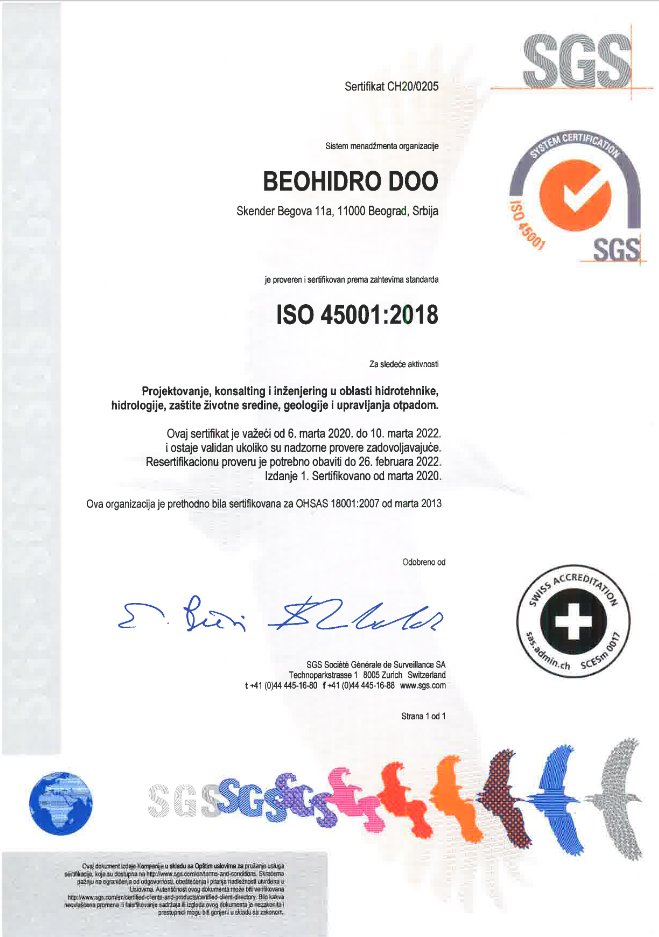 Pogledajte ili preuzmite sertifikat OHSAS 45001